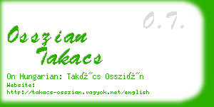 osszian takacs business card